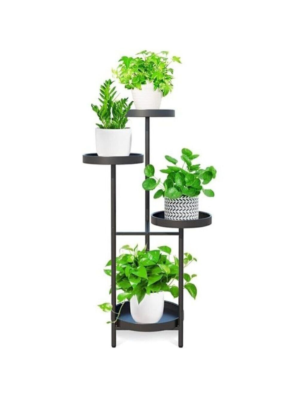 Tier Plant Stand Metal Indoor Outdoor Tall Corner Flower Pot Holder Planter Rack
